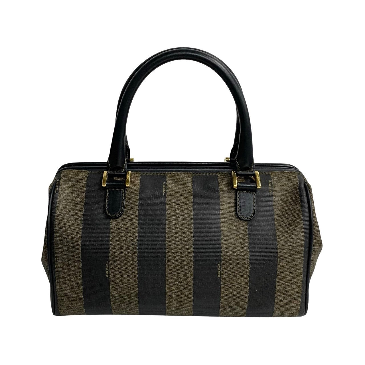 FENDI Boston Duffel bag leather black Pekan