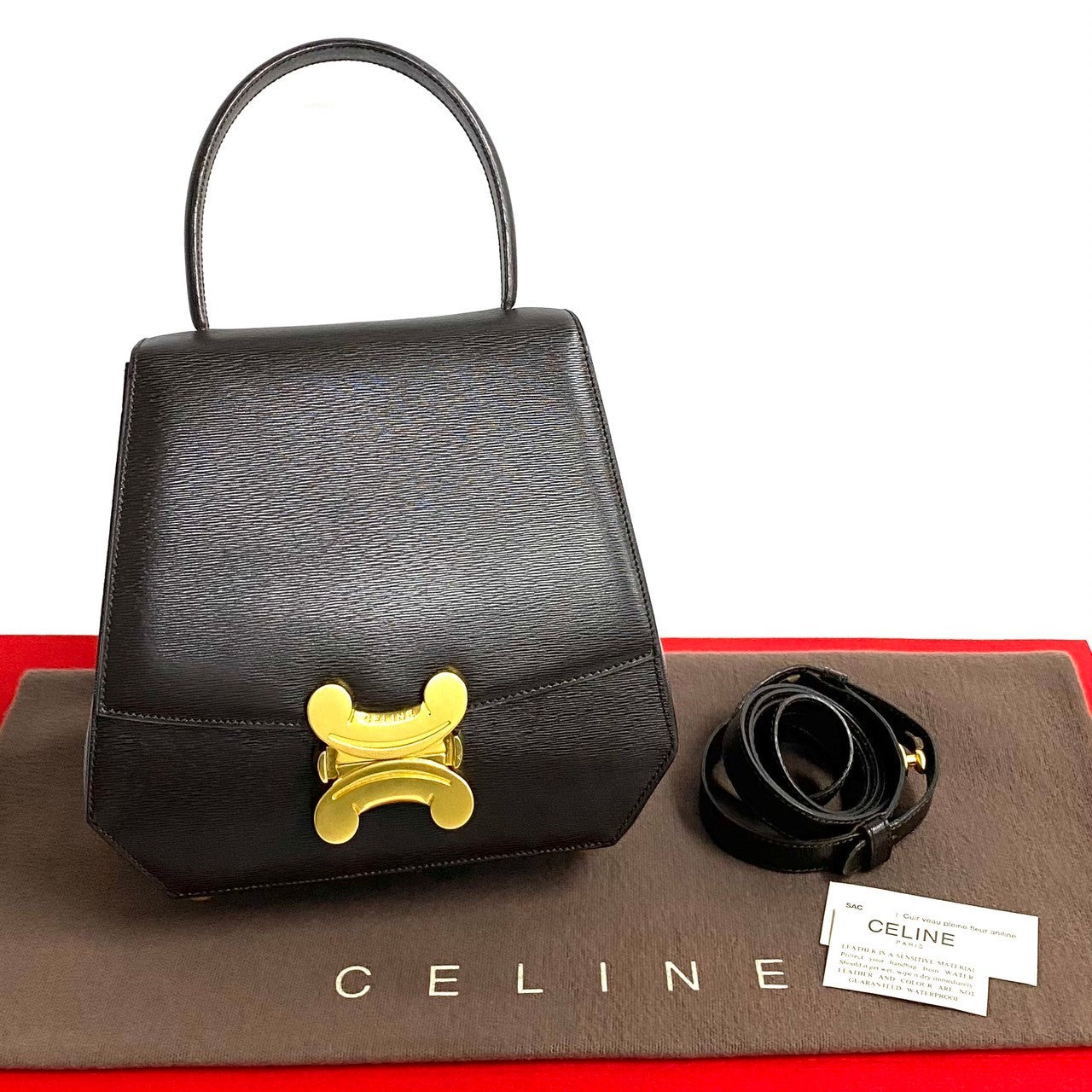 CELINE Shoulder Bag leather Brown