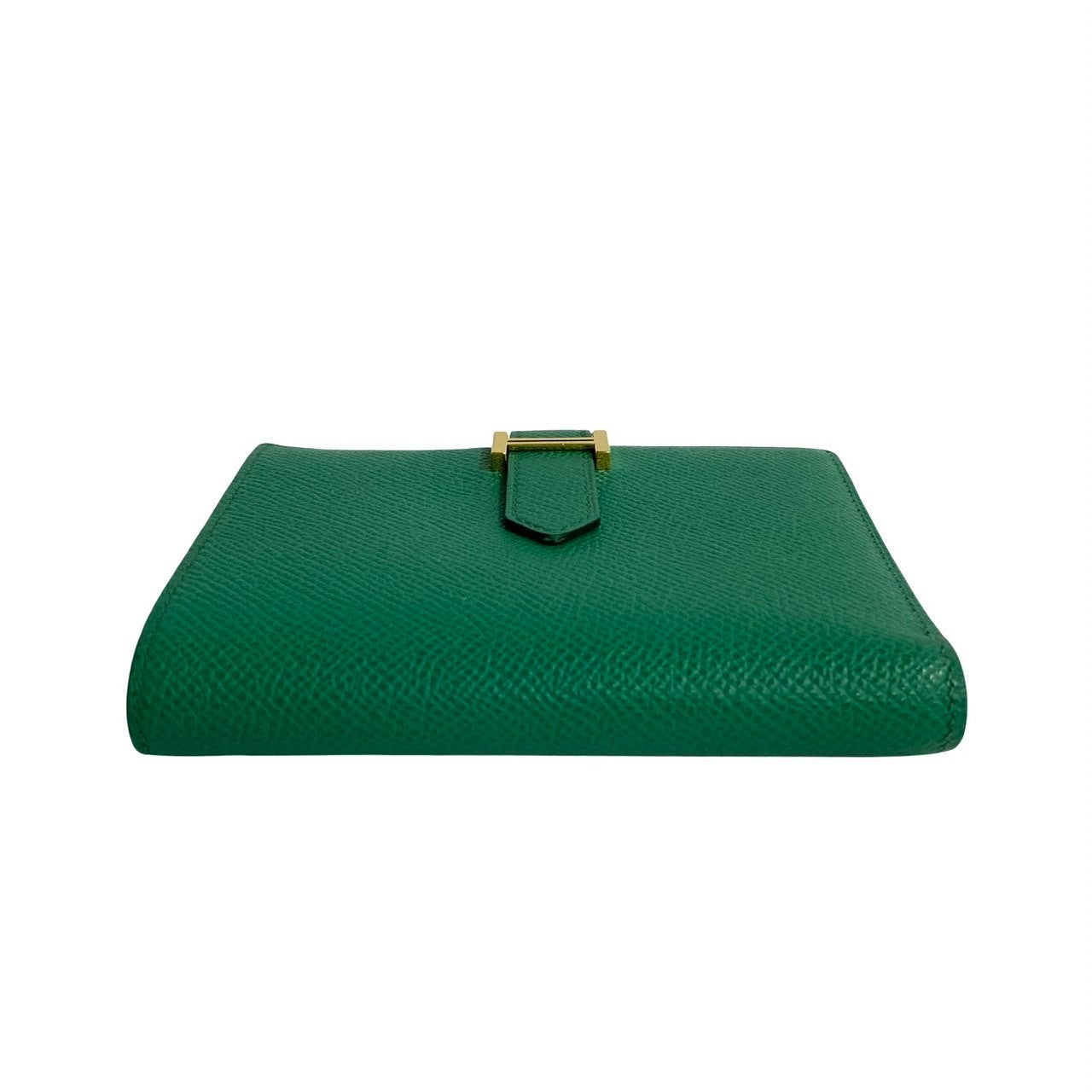 HERMES Bifold Wallet Epsom green Bean compact