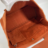 HERMES Tote Bag With porch bag handbag Valparaiso MM Canvas / Leather Orange Women Used Authentic