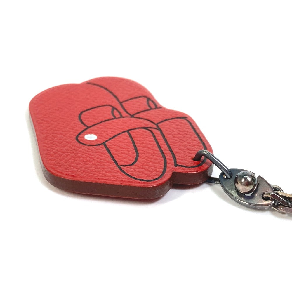 HERMES key ring Epsom Red 2007 Yokohama Takashimaya Limited red shoes shoes Women Used Authentic