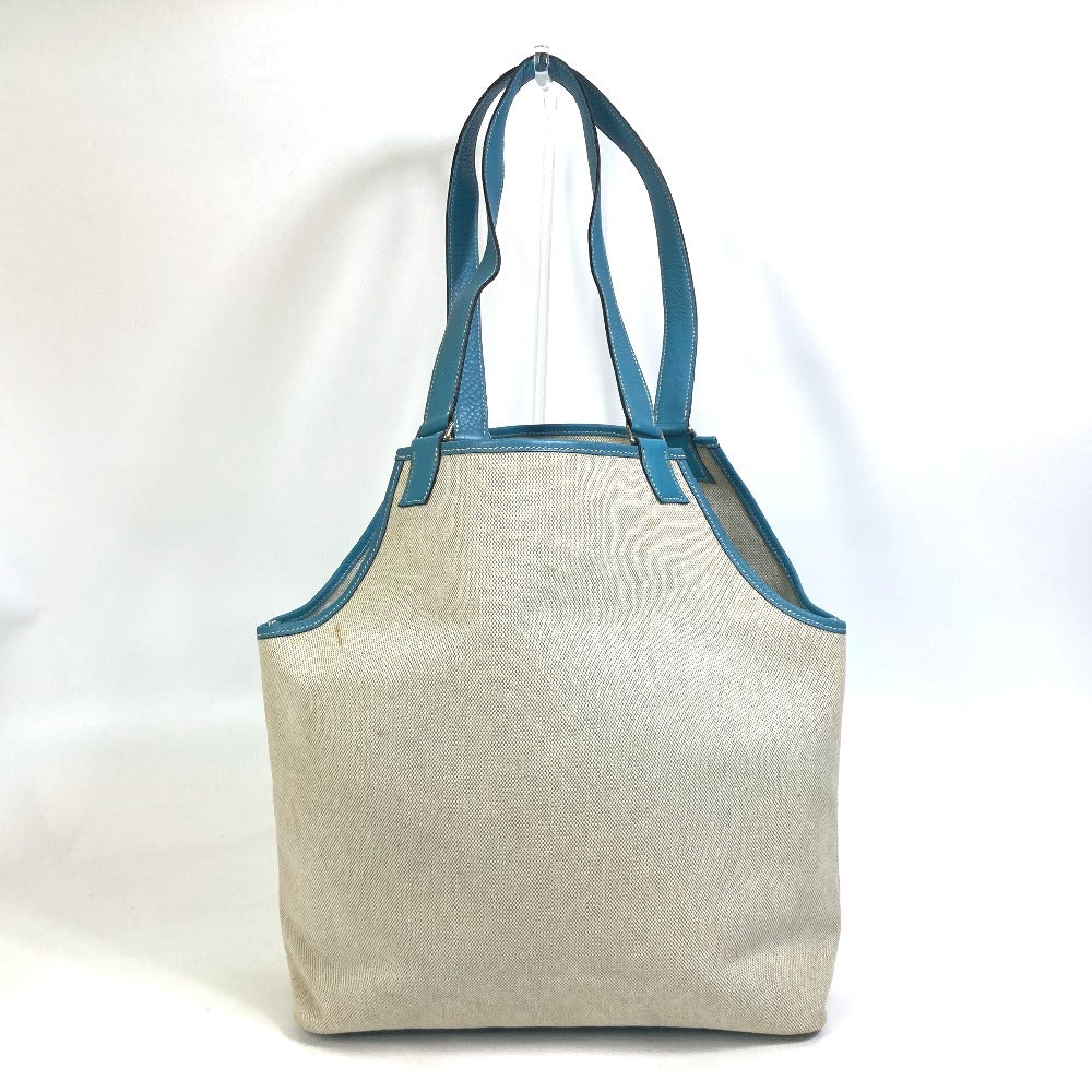 HERMES Tote Bag Toile Ash / Taurillon Clemence blue Shoulder Bag Shoulder Bag Jardine PM Women Used Authentic