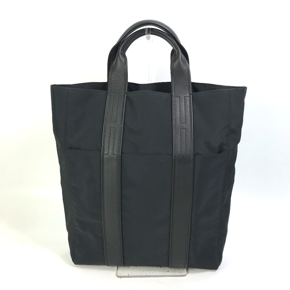 HERMES Tote Bag Nylon black Acapulco Cabas MM Women Used Authentic