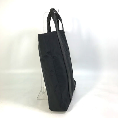 HERMES Tote Bag Nylon black Acapulco Cabas MM Women Used Authentic