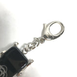 CHANEL key ring Bag charm robot rhinestone plastic black Women Used Authentic