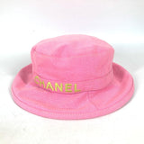 CHANEL hat Hat Hat Bucket Hat Bob Hat 21S logo cotton pink Women Used Authentic