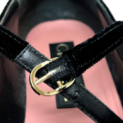 CHANEL pumps G39604 Lambskin, Velour pink 22K Merry Jane 38