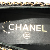 CHANEL pumps 20C CC COCO Mark Chain leather G35386 black Women Used Authentic