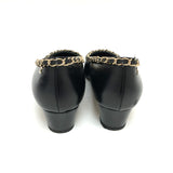 CHANEL pumps 20C CC COCO Mark Chain leather G35386 black Women Used Authentic