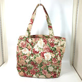 CHANEL Tote Bag Bag Shoulder Bag Floral Flower CC COCO Mark canvas pink Women Used Authentic