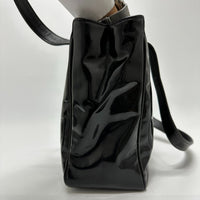 CHANEL Shoulder Bag Tote Bag Shoulder bag Trip Luco co enamel black Women Used Authentic