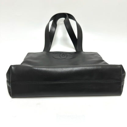 CHANEL Tote Bag lambskin black COCO Mark