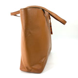 CHANEL Tote Bag Shoulder Bag Shoulder Bag Bag tag leather Brown Women Used Authentic