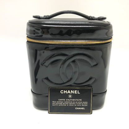 CHANEL Handbag A01998 enamel black CCCOCO Mark Cosmetics Pouch