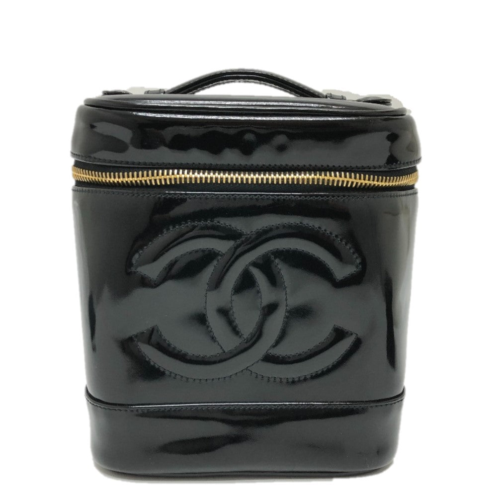 CHANEL Handbag A01998 enamel black CCCOCO Mark Cosmetics Pouch