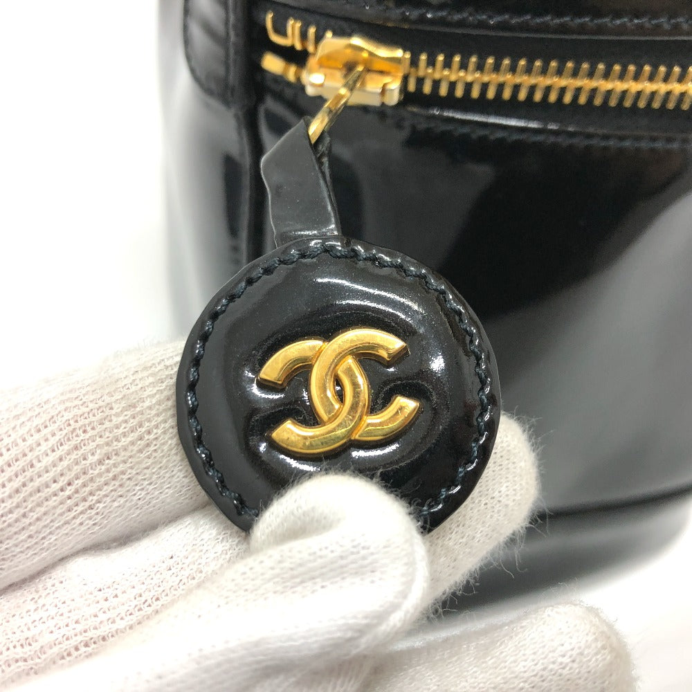 CHANEL Handbag A01998 enamel black CCCOCO Mark Cosmetics Pouch