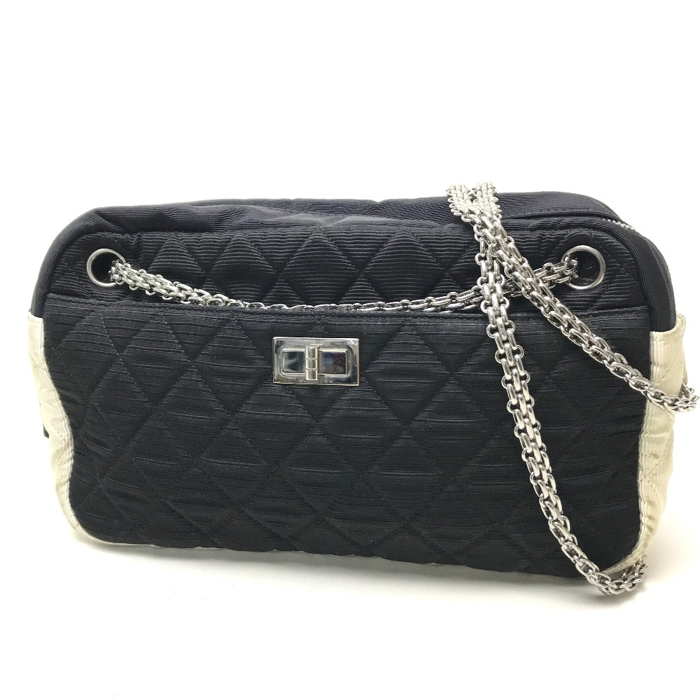 CHANEL Shoulder Bag canvas black quilting By color Women Used Authentic