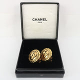 CHANEL Earring vintage COCO Mark Plated Gold bronze Women Used Authentic