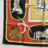 HERMES scarf GRAND APPARAT Calle 90 silk Women Used Authentic