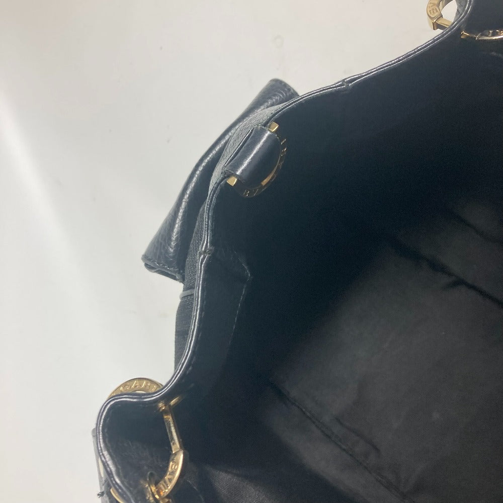 BVLGARI Tote Bag Canvas / leather black bulgari bulgari logomania