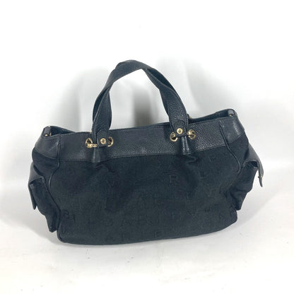 BVLGARI Tote Bag Canvas / leather black bulgari bulgari logomania