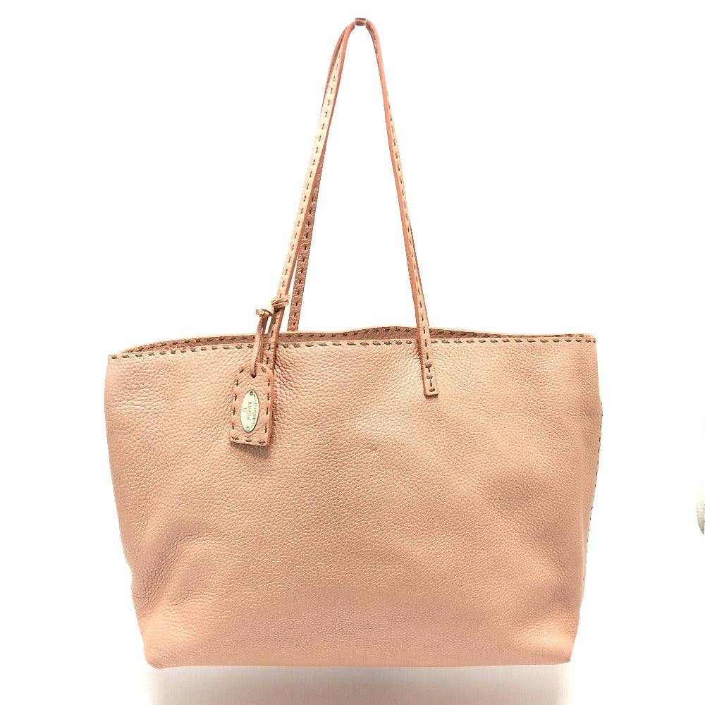 FENDI Tote Bag leather pink Celeria