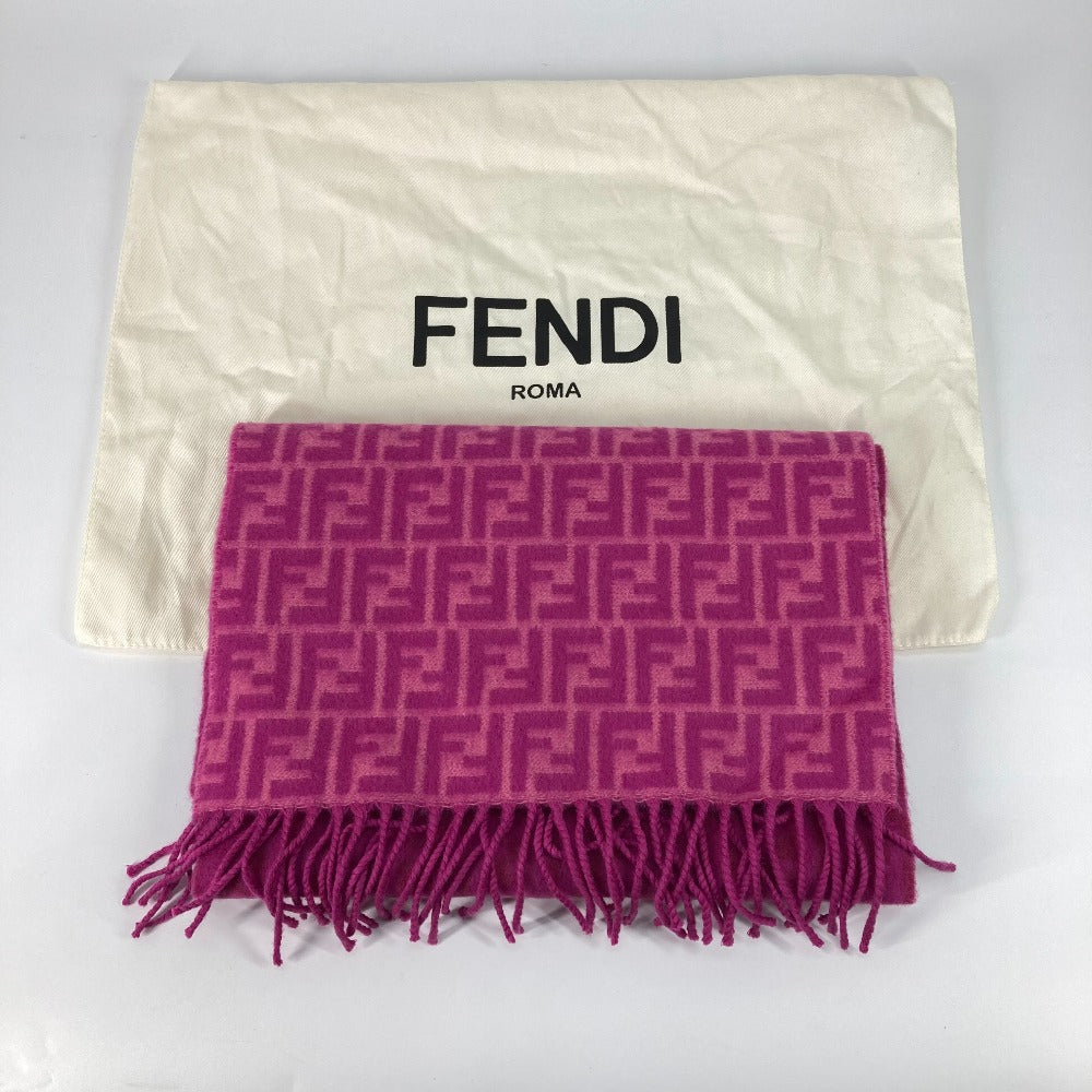 FENDI Scarf FXT416 Wool / cashmere pink Zucca