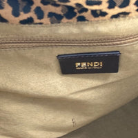 FENDI Shoulder Bag Tote Bag shoulder bag FF logo charm zucca leopard leopard leopard print Canvas / leather 8BR635 Brown Women Used Authentic
