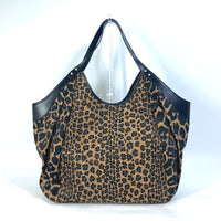 FENDI Shoulder Bag Tote Bag shoulder bag FF logo charm zucca leopard leopard leopard print Canvas / leather 8BR635 Brown Women Used Authentic