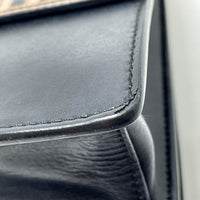 FENDI Handbag 2WAY Shoulder Bag FF Zucca Canai leather 8BT283 Brown x black Women Used Authentic