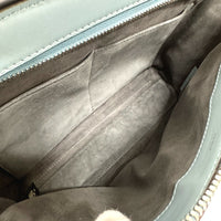 FENDI Handbag 2WAY Dot com leather 8BN293 blue Women Used Authentic