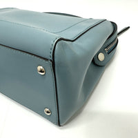 FENDI Handbag 2WAY Dot com leather 8BN293 blue Women Used Authentic