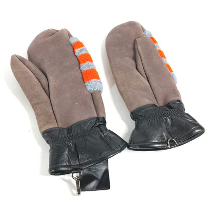 FENDI gloves FXY018 Angola gray Mouton M