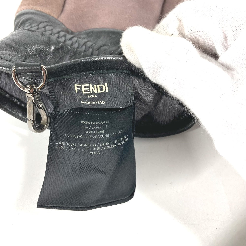 FENDI gloves FXY018 Angola gray Mouton M