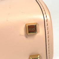 FENDI Handbag 2WAY Shoulder Bag Crossbody bag sunshine shopper small leather 8BS051 Beige Women Used Authentic