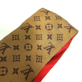 LOUIS VUITTON scarf MP1943 silk Brown Monogram Bando BB Kabuki Sticker Women Used Authentic