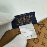 LOUIS VUITTON scarf MP1943 silk Brown Monogram Bando BB Kabuki Sticker Women Used Authentic