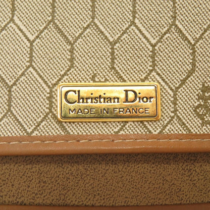 Christian Dior Shoulder Bag PVC, Leather beige Honeycomb Pattern Women Used Authentic