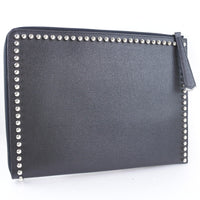 FENDI Clutch bag Karl Lagerfeld Studs carlito flat clutch leather 8M0370 7MP F0V3X(Unisex) Used Authentic