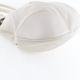 Salvatore Ferragamo Shoulder Bag Gancini Calfskin White Women Used Authentic