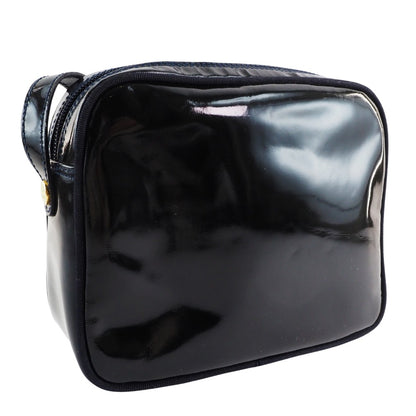 Salvatore Ferragamo Shoulder Bag DE-21 3096 Patent leather black Vala Women Used Authentic