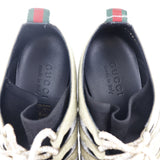 GUCCI sneakers Glitter Cat head Sherry line Rubber 419548 gold mens Used Authentic