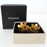 CHANEL Earring vintage flour COCO Mark Plated Gold gold Women Used Authentic