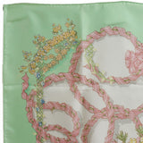 HERMES scarf Spring celebration LE SACRE du PRINTEMPS Carre90 silk Green Women Used Authentic