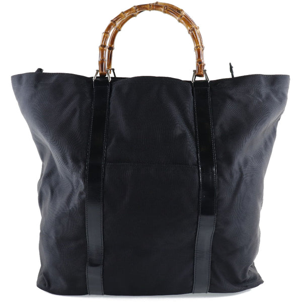 GUCCI Tote Bag Bamboo bag Nylon canvas, leather 002-2058-0412-5 black unisex(Unisex) Used Authentic