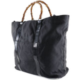 GUCCI Tote Bag Bamboo bag Nylon canvas, leather 002-2058-0412-5 black unisex(Unisex) Used Authentic