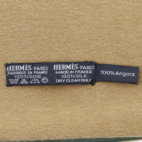 HERMES Scarf Silk, Angora Green unisex(Unisex) Used Authentic