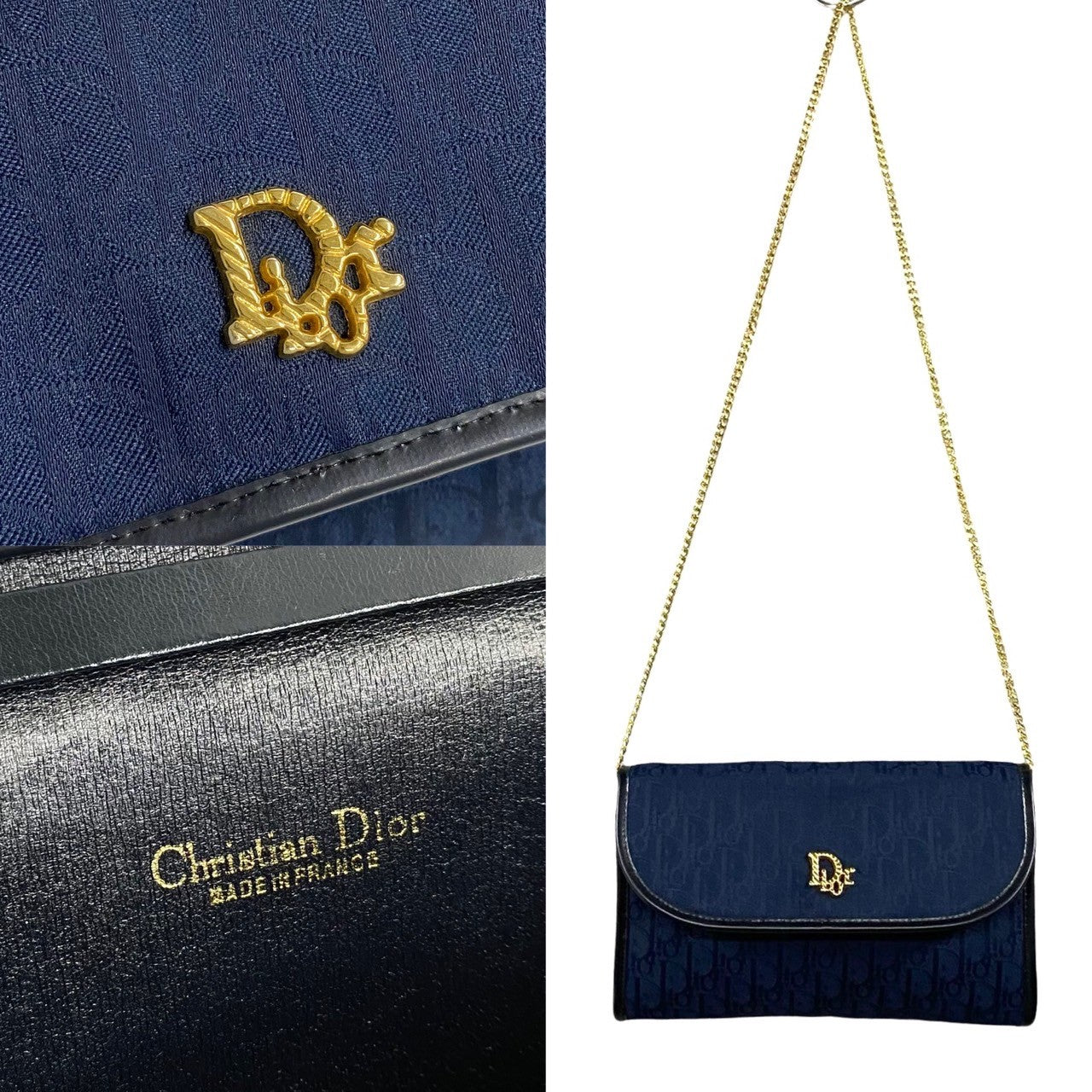 Dior Shoulder Bag canvas Navy