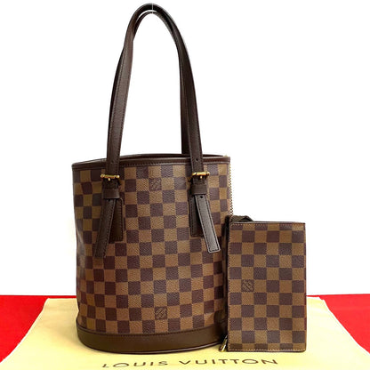 LOUIS VUITTON Tote Bag leather Brown Damier Male