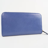 Salvatore Ferragamo Long Wallet Purse Gancini Zip Around PVC purple Women Used Authentic